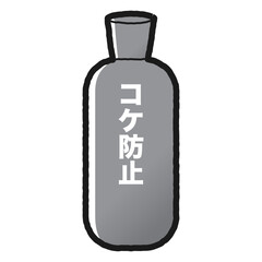 Obraz premium コケ防止薬剤のイラスト（白黒）