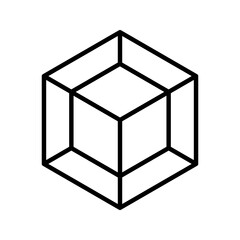 3D icon. 3d box sign for mobile concept and web design. vector illustration