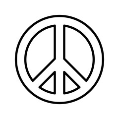 Peace icon. sign for mobile concept and web design. vector illustration