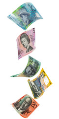 Australian Dollars Arranged Vartically