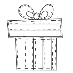 gift doodle sketch ,outline isolated vector