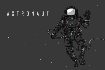 Animation Astronaut in a space suit. 