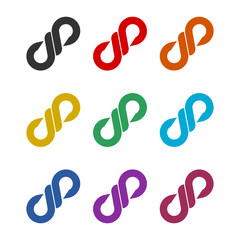 Climber rope icon isolated on white background. Set icons colorful