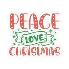 Peace love charismas Sticker