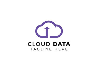 Obraz premium Wordmark cloud icon logo design