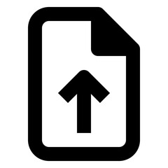 Icon Upload File With Style Glyph