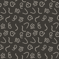 Segmented Worms and Tapeworms vector concept Seamless pattern