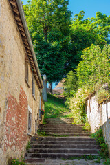 Street view of Provins in France