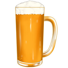 Classic wheat beer hand drawn illustration