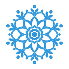Christmas Snowflake - Mandala Ornament - Circular Pattern