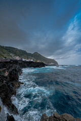 Porto Muniz and its swimming pools on a rough day