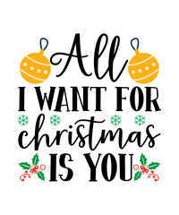 all i want for christmas is you svg