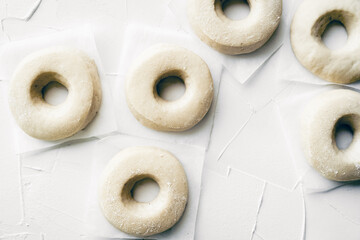 donuts with chocolate and nuts
