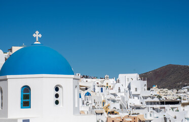Oia cityscape with church in foreground - 539651454