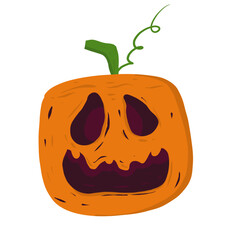 halloween pumpkin isolated on white background