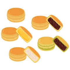 今川焼きのイラスト