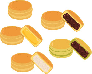 今川焼きのイラスト