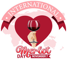 International merlot day poster design