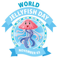 Fototapeta premium World Jellyfish Day Banner Design