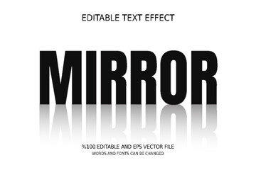 Editable Mirror Text Effect