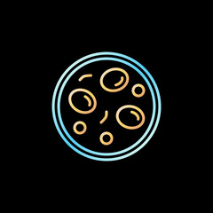 Helminth Eggs in Petri Dish vector outline concept colorful icon