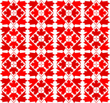 red maple left pattern design. flower background. vector illustration