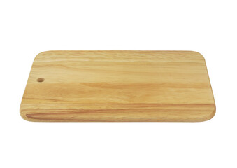 Natural cutting board. Wooden chopping board isolated on white	 background.