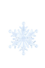 crystal snowflake on white background