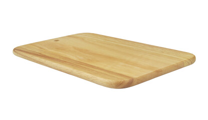Natural cutting board. Wooden chopping board isolated on white	 background.