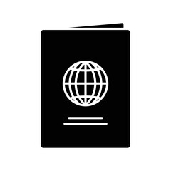 Passport glyph icon illustration. icon related to traveling. Simple design editable