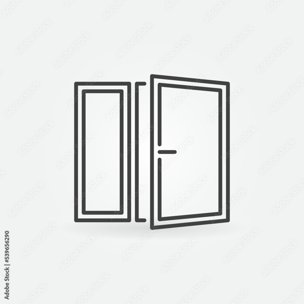 Poster window vector concept icon or symbol in line style