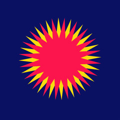 Abstract color background with stars rating icon. 