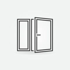 Window vector concept icon or symbol in line style