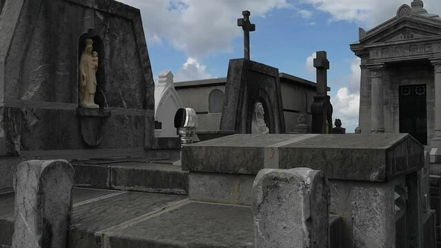 Ventilation, ventilation system inside a grave in a cemetery in Bermeo, Pais Vasco, which creates an image of amusing perplexity