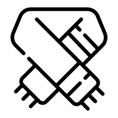 Scarf line icon