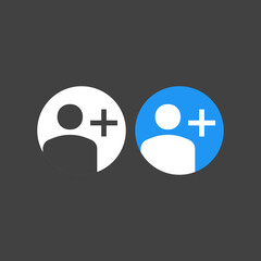 Obraz premium Minimal add user or friend concept....