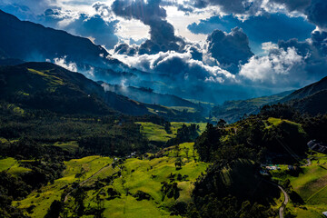 Naklejka premium Colombia Landscapes Aerial View | Kolumbiens Landschaften aus der Luft 