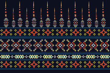 Abstract ethnic geometric pattern design for background or wallpaper, vector illustration.
