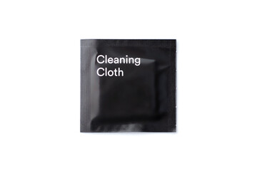 Cleaning Wipe Cloth Packet Package, Electronic Alcohol wipe Single use Isolated on white background, Sanitary wipes, antibacterial