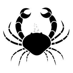 Crab silhouette. Crab vector illustration