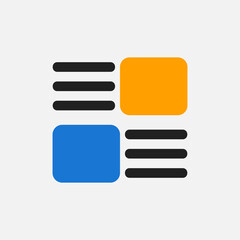 Obraz premium Layout icon in flat style, use for website mobile app presentation