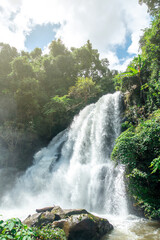 The nice water fall in the jungle at the national park called Doi Inthanon , Chiang Mai , Thailand. 