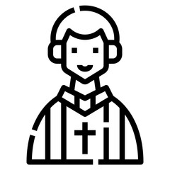 Priest icon symbol element