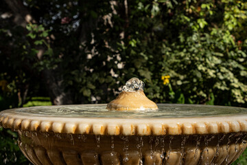 Arabic fountain in Alhambra park