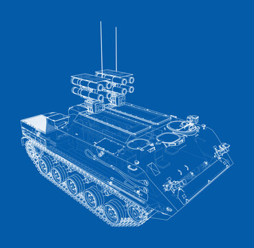 recommend clip art: Anti-tank armored car. Vector