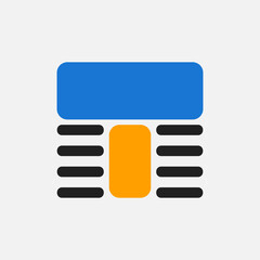 Layout icon in flat style, use for website mobile app presentation