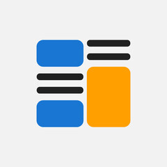 Fototapeta premium Layout icon in flat style, use for website mobile app presentation