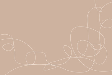 empty beige background with minimal style wavy lines