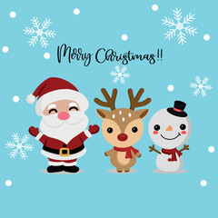 Merry Christmas and Happy New Year seamless pattern. wrapping paper, postcard. Vector illustration of Santa, candy cane, bow, text kid design pattern