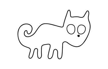 Geoglyph of the cat from Nazca